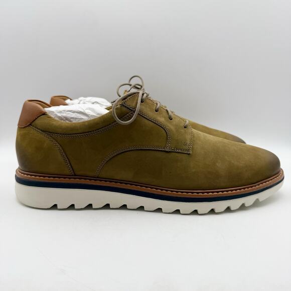 Johnston & Murphy Mens Braydon Plain Toe Sneaker US 12M EU 46 Brown Leather NIB - Picture 4 of 13